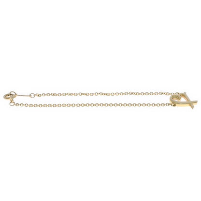 Tiffany & Co Paloma Picasso Rubbing Heart Bracelet Au750 18K YG Yellow Gold