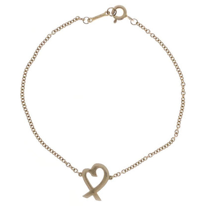Tiffany & Co Paloma Picasso Rubbing Heart Bracelet Au750 18K YG Yellow Gold