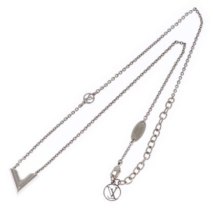 Louis Vuitton Essential V Necklace Pendant Chain Silver M63197