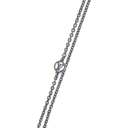 Louis Vuitton Essential V Necklace Pendant Chain Silver M63197