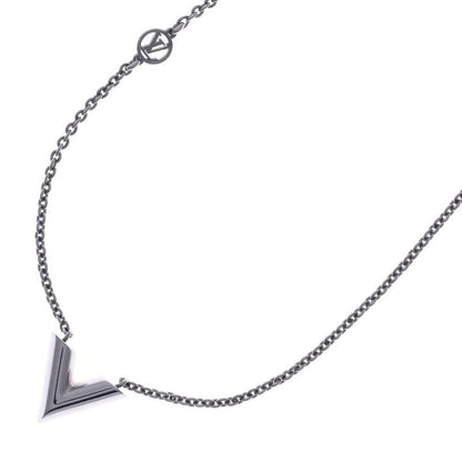 Louis Vuitton Essential V Necklace Pendant Chain Silver M63197