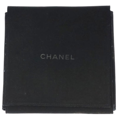 Chanel Coco Mark Rhinestone Necklace Pendant Chain Gold X Black Ab927