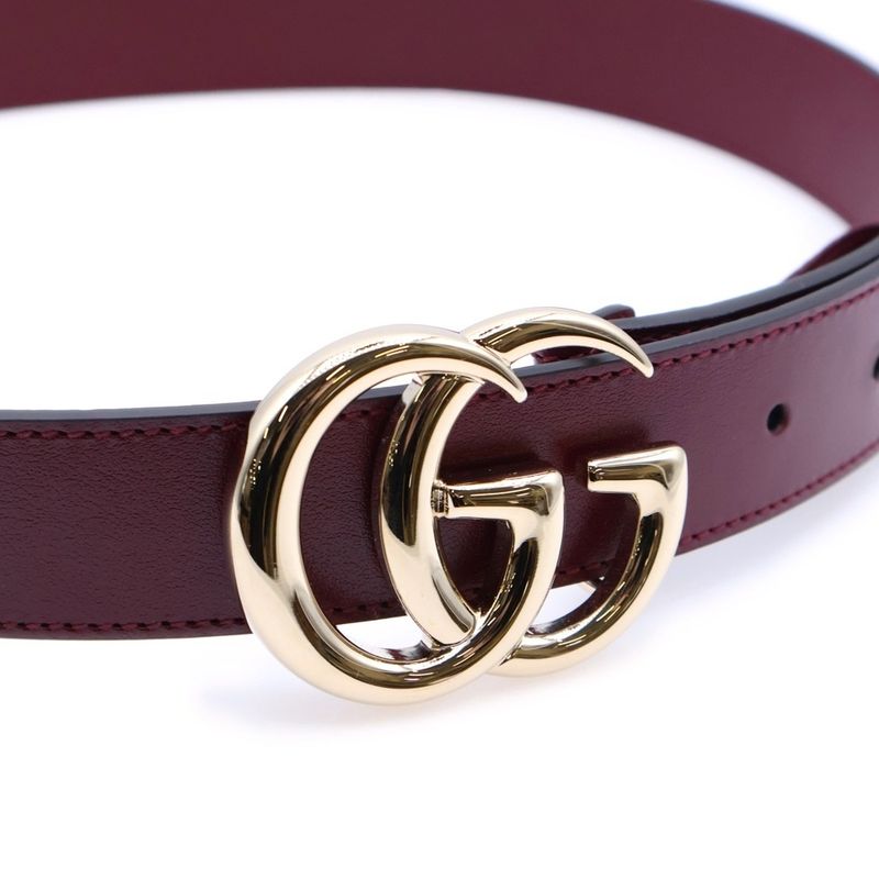 Gucci GG Marmont Belt Red Leather 625839