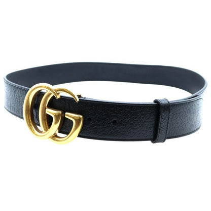 Gucci GG Marmont Buckle Leather Belt Black 40683