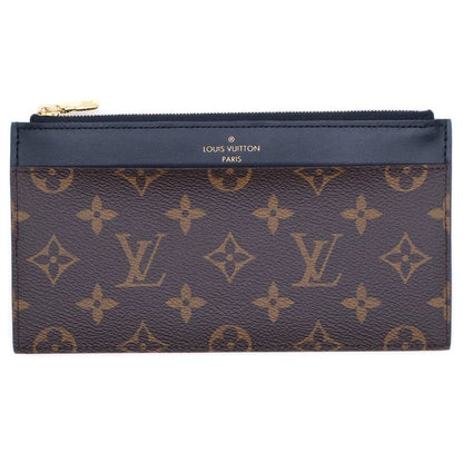 Louis Vuitton Monogram Slim Purse Brown PVC M80348 IC Type