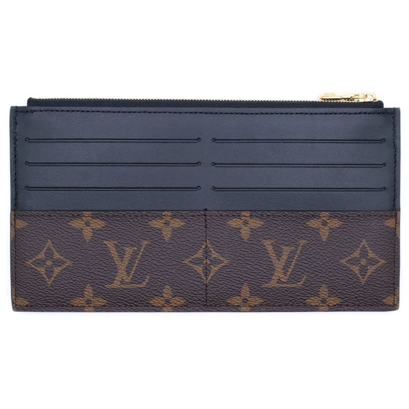 Louis Vuitton Monogram Slim Purse Brown PVC M80348 IC Type