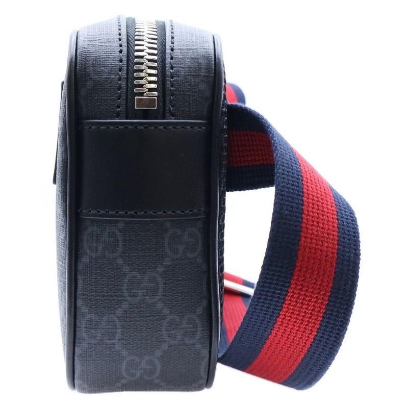 Gucci GG Supreme Canvas Small Belt Bag Black 792094 Fadjm