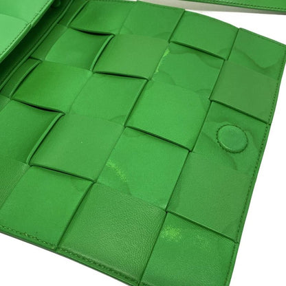 Bottega Veneta Shoulder Bag Cassette Green Leather