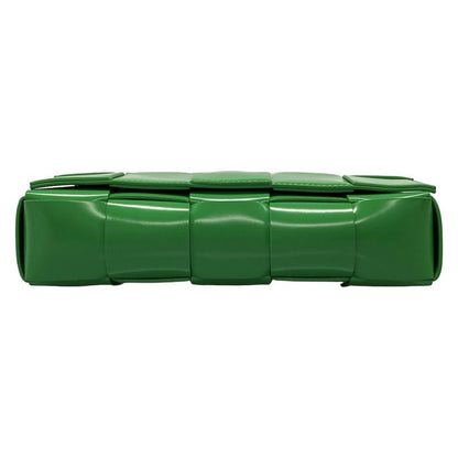 Bottega Veneta Shoulder Bag Cassette Green Leather