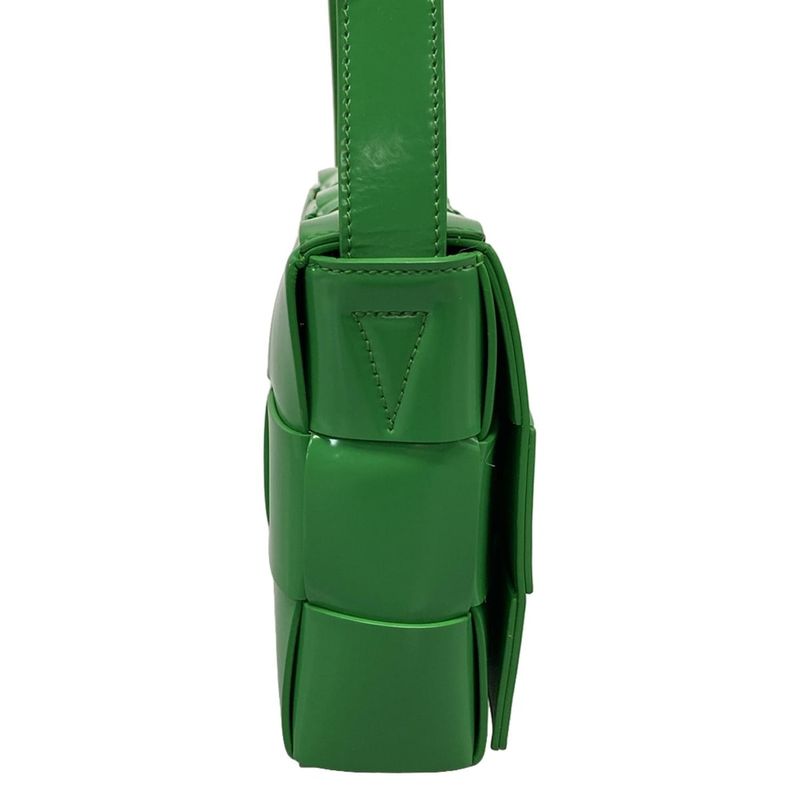 Bottega Veneta Shoulder Bag Cassette Green Leather