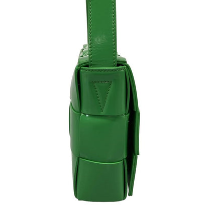 Bottega Veneta Shoulder Bag Cassette Green Leather