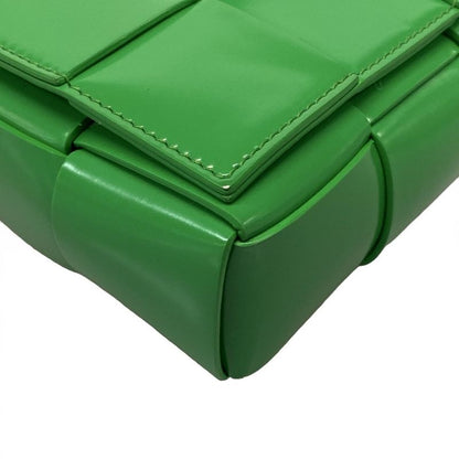 Bottega Veneta Shoulder Bag Cassette Green Leather