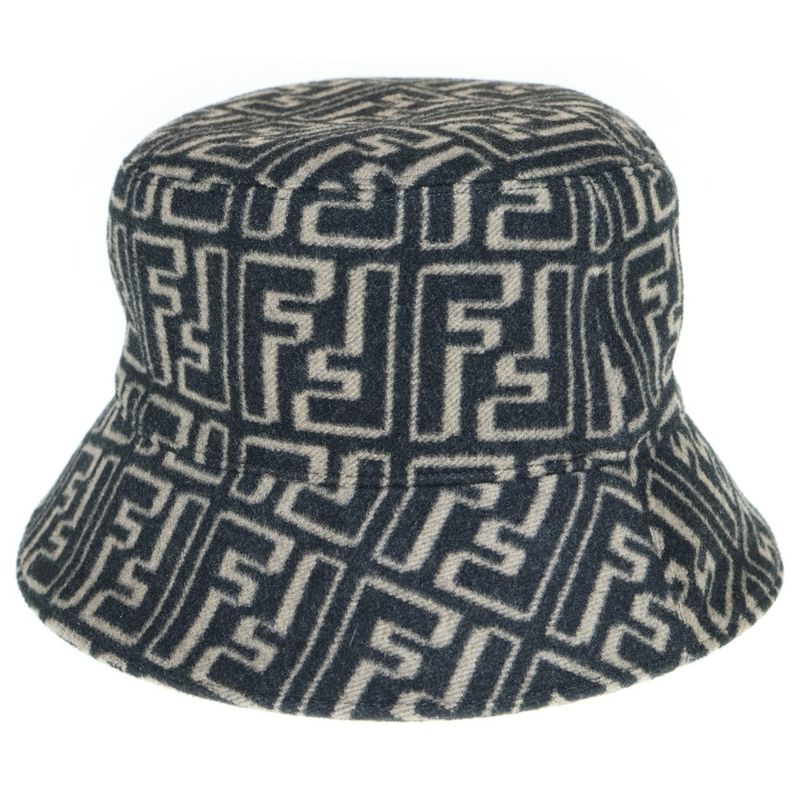 Fendi Zucca Wool Allover Bucket Hat Fxq801 ALG U Beige
