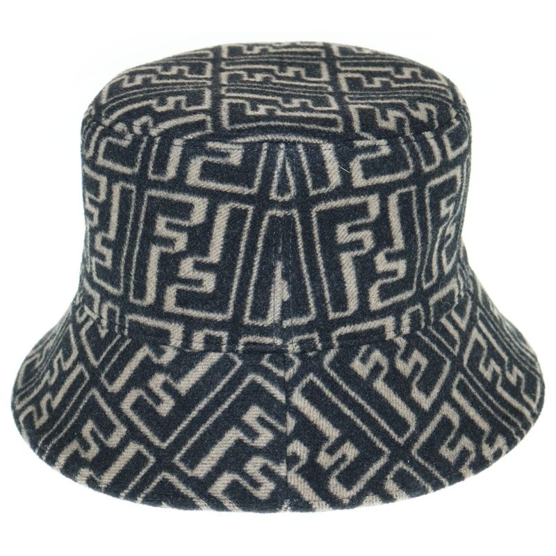 Fendi Zucca Wool Allover Bucket Hat Fxq801 ALG U Beige