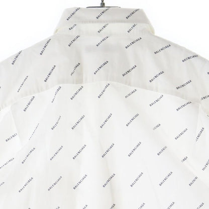 Balenciaga 18SS Logo Pattern Front Pocket Button-down Short-sleeved Shirt