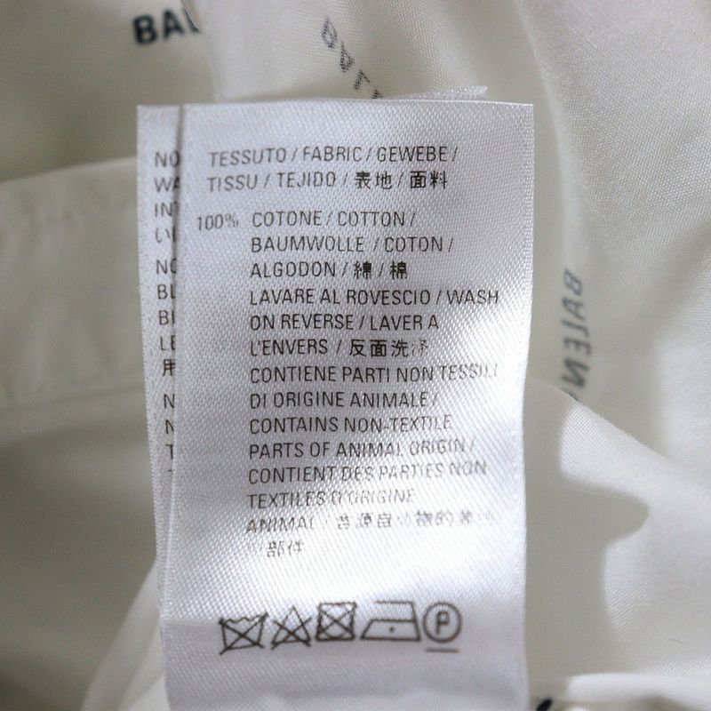 Balenciaga 18SS Logo Pattern Front Pocket Button-down Short-sleeved Shirt