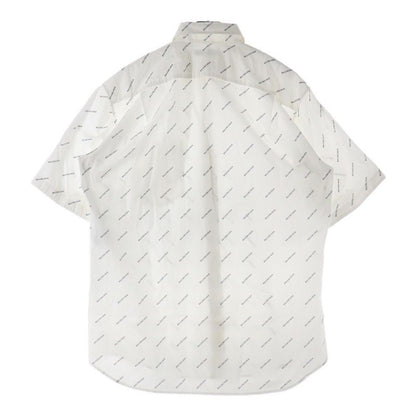 Balenciaga 18SS Logo Pattern Front Pocket Button-down Short-sleeved Shirt