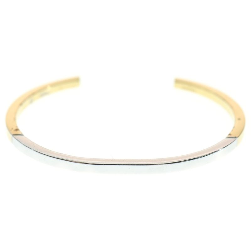 Celine Simple Form Two-tone Bracelet Bangle Silver/gold
