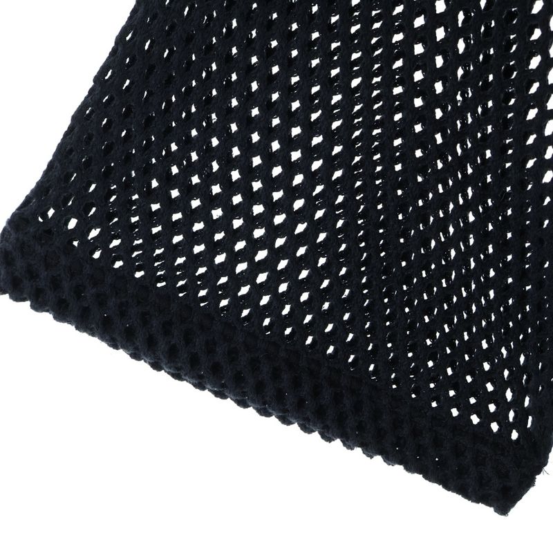 Celine 22SS Logo Print Mesh Crew Neck Short Sleeved T-shirt Cut And Sewn Black