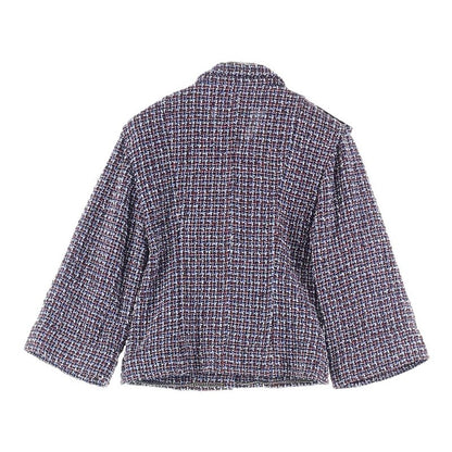 Chanel Coco Mark Short Length Tweed Jacket With Coco Button Epaulettes Multicolo