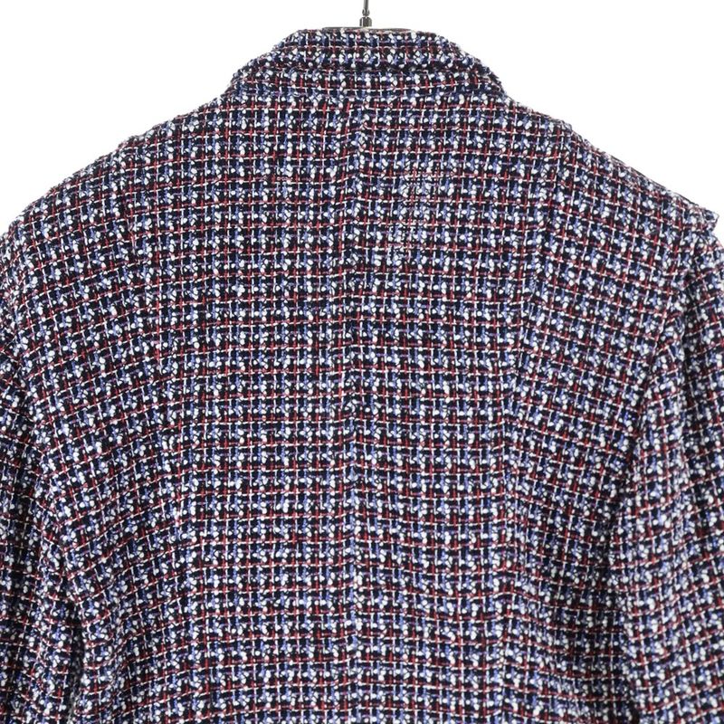 Chanel Coco Mark Short Length Tweed Jacket With Coco Button Epaulettes Multicolo