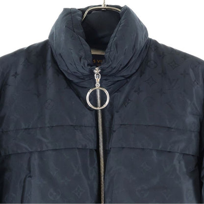 Louis Vuitton Monogram All Over Pattern Logo Buckle Belted Silk Blend Zip Up