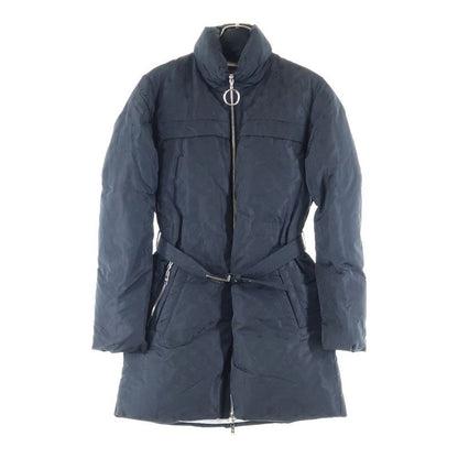 Louis Vuitton Monogram All Over Pattern Logo Buckle Belted Silk Blend Zip Up