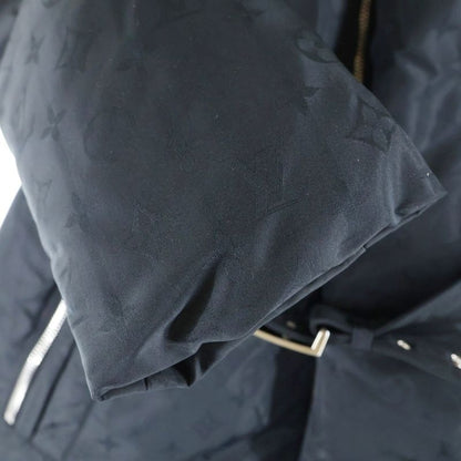 Louis Vuitton Monogram All Over Pattern Logo Buckle Belted Silk Blend Zip Up