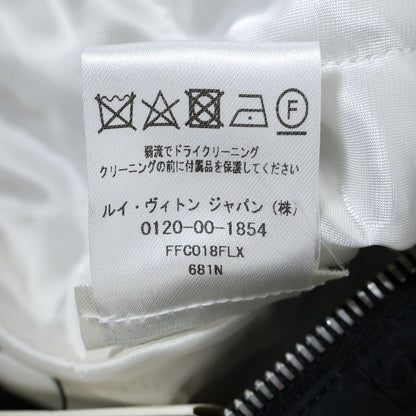 Louis Vuitton Monogram All Over Pattern Logo Buckle Belted Silk Blend Zip Up