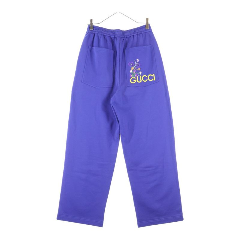 Gucci 22AW Lovelight Jogging Pants Embroidered Sweatpants Blue 708671 Xjerz
