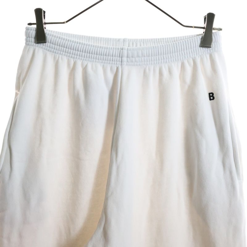 Balenciaga Sweatpants B Logo Embroidered Sweatpants White 542677 Tcv32