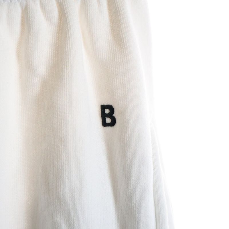 Balenciaga Sweatpants B Logo Embroidered Sweatpants White 542677 Tcv32