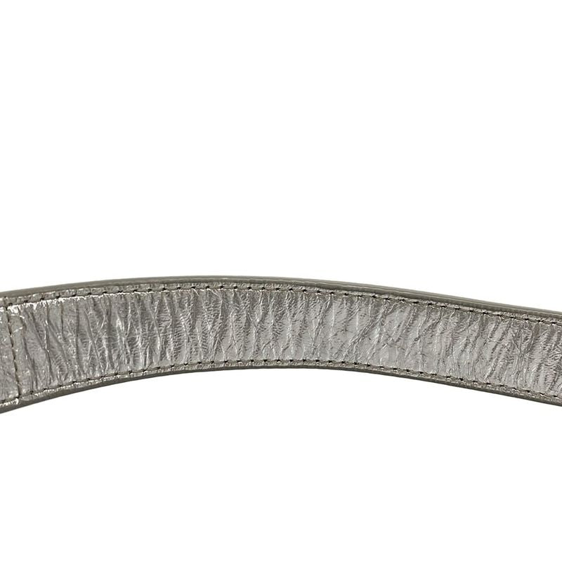 Bottega Veneta Shoulder Bag Cassette Silver Leather