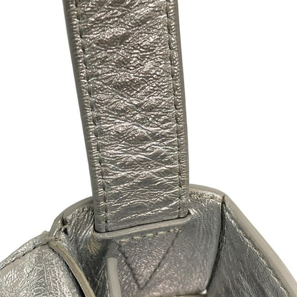 Bottega Veneta Shoulder Bag Cassette Silver Leather