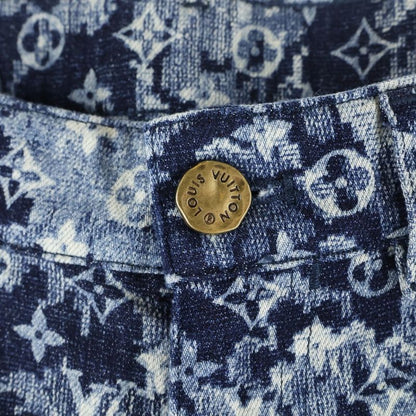 Louis Vuitton 21SS Monogram Tapestry Denim Pants Navy Rm211m ZMC Hkd02w