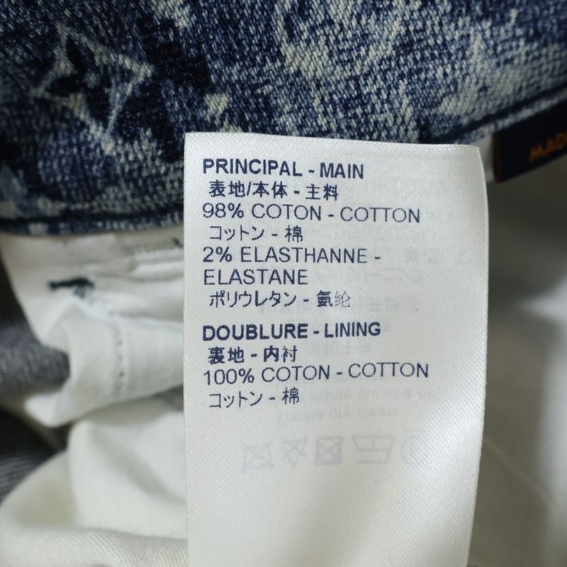 Louis Vuitton 21SS Monogram Tapestry Denim Pants Navy Rm211m ZMC Hkd02w