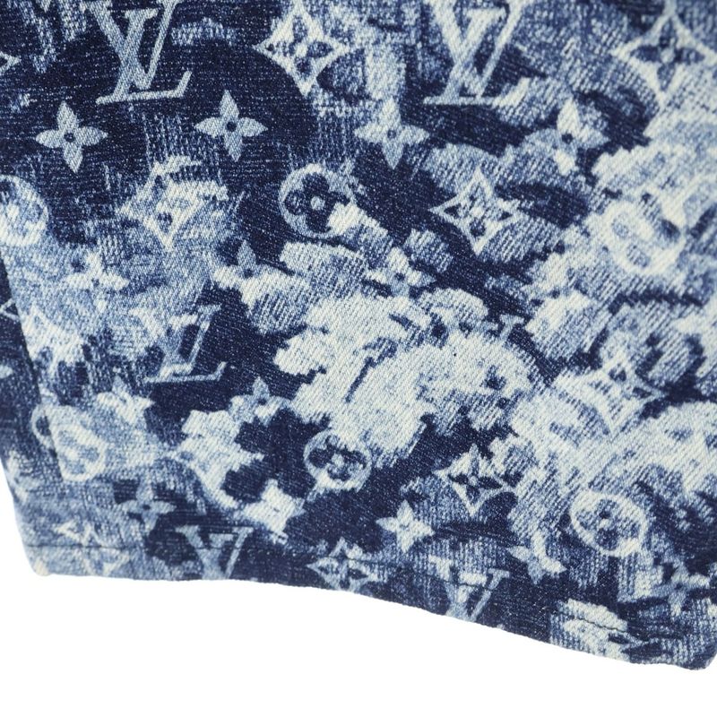 Louis Vuitton 21SS Monogram Tapestry Denim Pants Navy Rm211m ZMC Hkd02w