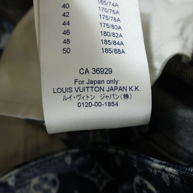 Louis Vuitton 21SS Monogram Tapestry Denim Pants Navy Rm211m ZMC Hkd02w