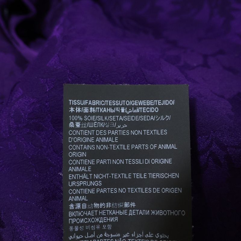 Saint Laurent Paris 22SS Floral Pattern Silk Long Sleeved Shirt 646850 Y2e32