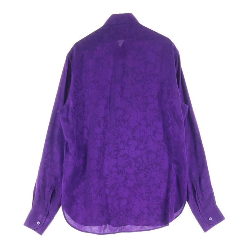 Saint Laurent Paris 22SS Floral Pattern Silk Long Sleeved Shirt 646850 Y2e32