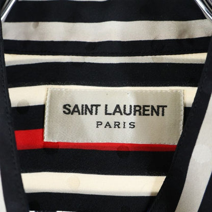 Saint Laurent Paris Long-sleeved Silk Shirt With Striped Pattern 659851 Y2d17