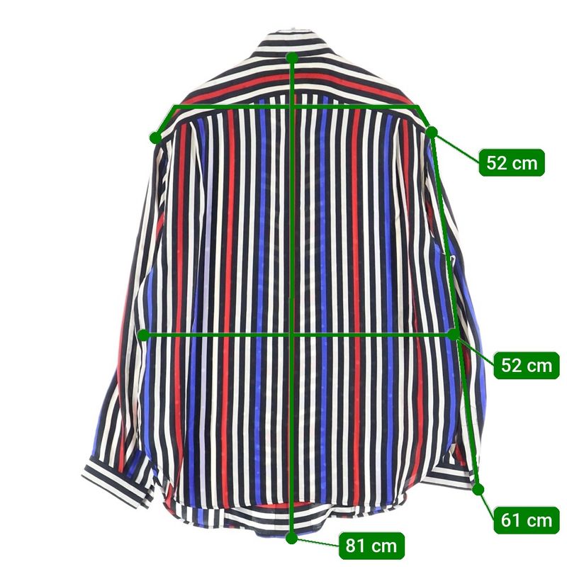 Saint Laurent Paris Long-sleeved Silk Shirt With Striped Pattern 659851 Y2d17