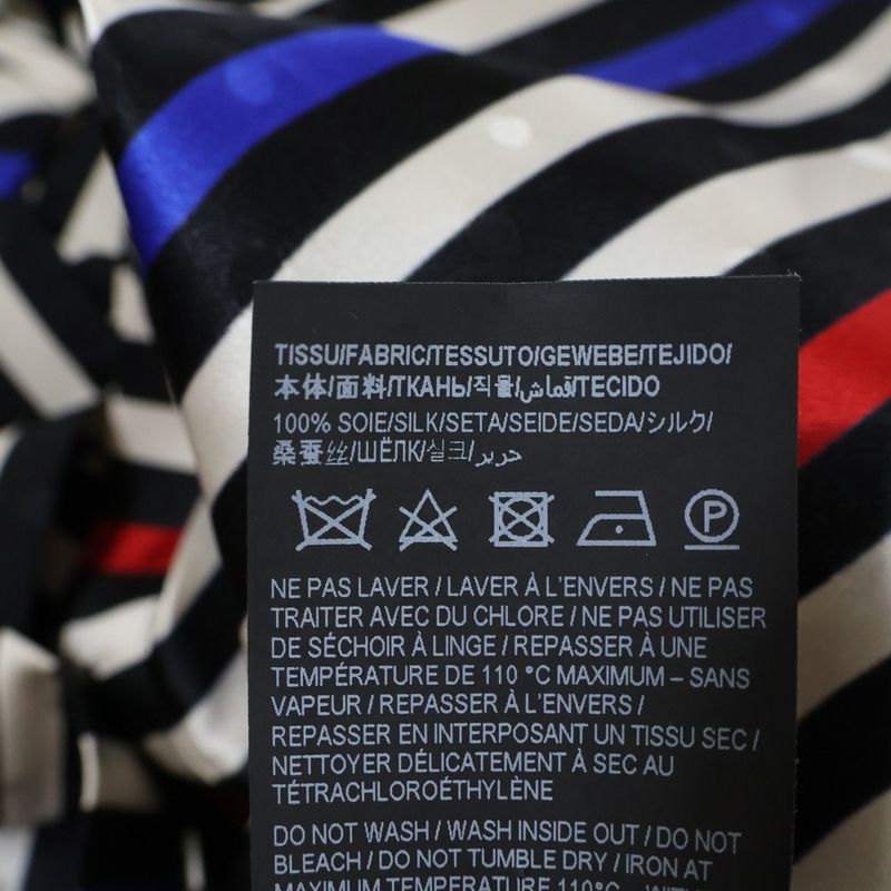 Saint Laurent Paris Long-sleeved Silk Shirt With Striped Pattern 659851 Y2d17