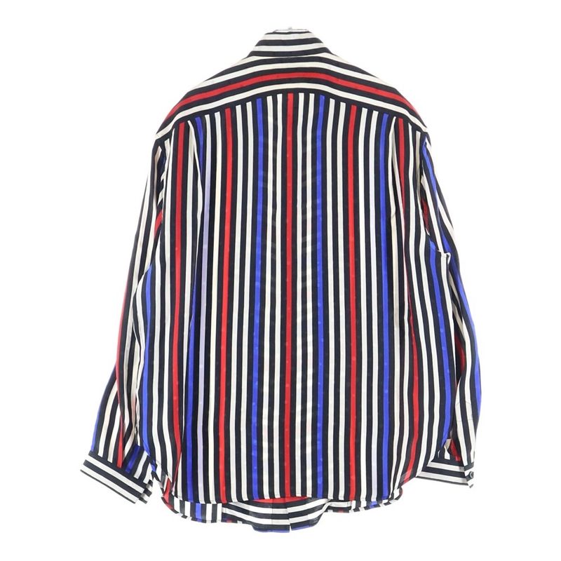 Saint Laurent Paris Long-sleeved Silk Shirt With Striped Pattern 659851 Y2d17