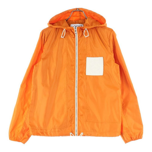 Loewe Leather Nylon Jacket With Patches Orange S359y02x57