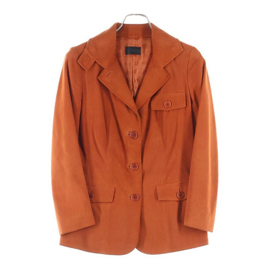 Loewe Suede Tailored Jacket Orange