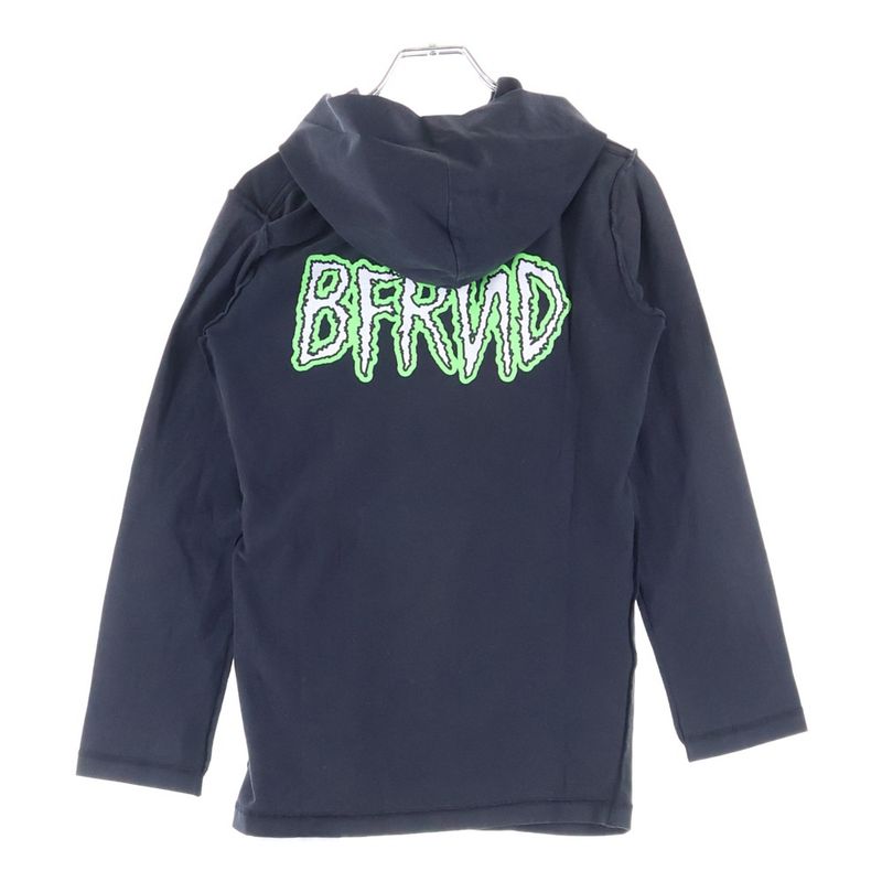 Balenciaga × Bfrnd Long-sleeve Hooded T-shirt With Logo Print Neck Holder Black