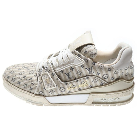 Louis Vuitton 23AW Monogram LV Trainer Line Leather / Canvas Low Cut Sneakers