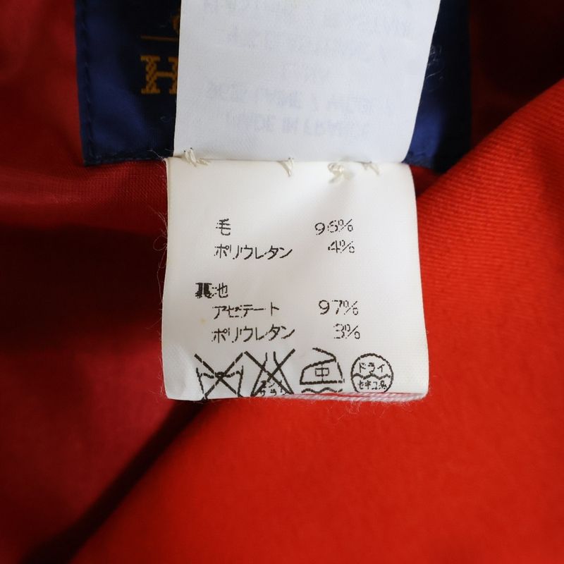 Hermes Serie Buttons Velour Transition Wool Tailored Jockey Jacket Red/black