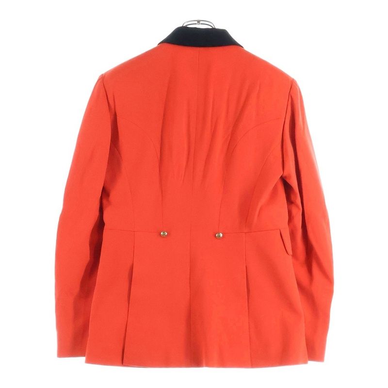 Hermes Serie Buttons Velour Transition Wool Tailored Jockey Jacket Red/black